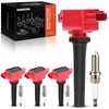 A-Premium (Red) Set of 8 Ignition Coil Pack and Iridium