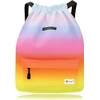 Waterproof Drawstring Backpack Gym Sports Bag Sackpack Water-Resistant String Beach