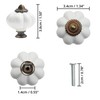 KurtzyTM Set of 8 Cream White Ceramic Vintage Cabinet Drawer
