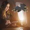 YANYULI Airplane Earphone Jack Converter Adapter, Dual Jack Converter, 3.5mm,