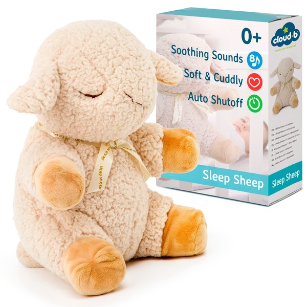 Cloud b Sound Machine with White Noise Soothing Sounds | Cuddly Stuffed Animal | Adjustable Settings and Auto-Shutoff | Sleep Sheep