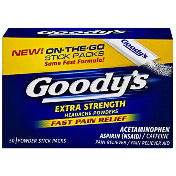 Goody's Headache Powders, Extra Strength, 50-Count Boxes (Pack of 4)