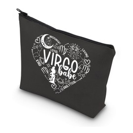 WSNANG Zodiac Astrology Horoscope Gift Zodiac 12 Constellation Makeup Bag 12 Constellation Birthday Gift for Astrology Lover (Virgo bag)