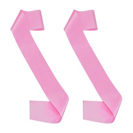 Blank Satin Sashes Penta Angel 2Pcs Plain Pageant Decorate Sashes for Graduation Birthday Bridal Shower Wedding Party DIY Supplies (Dark Pink)