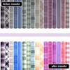 TOAOB 16pcs Sublimation Transfer Sheets Plaid Sublimation Paper 8.27'' x11.7''