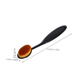 Ipetboom 2pcs Oval Nail Dust Remover Brush Soft Bristles Makeup Art Dust Brush for Manicure Nail Art Remover Tool