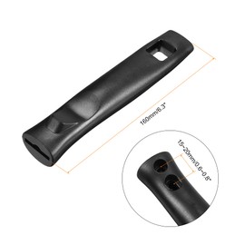 MECCANIXITY Pan Replacement Handle Black 6.3x1.3inch Nonstick Saucepan Cookware Skillet Heat-Resistant Handle with Screw