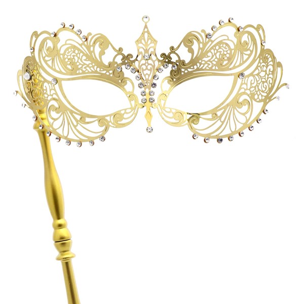 Coddsmz Masquerade Mask with Stick Venetian Mask Mardi Gras Decorations