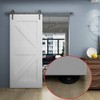 JUBEST Black Aluminum Floor Guide for Sliding Barn Door Hardware