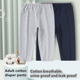 LAROTSUBA Adult Incontinence Pants,Patient Care Underwear,Adjustable Incontinence Trousers,Adult Diaper Pants,Reusable Adaptive Apparel for Adult Patients,Seniors and Women (Cropped,Blue,L)