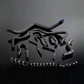 PIT66 Silicone Radiator Hose Kit,Compatible with 1992-2000 Honda Civic 1.6l Sohc D15 D16 Eg/Ek Fluorescence Color with Clamps