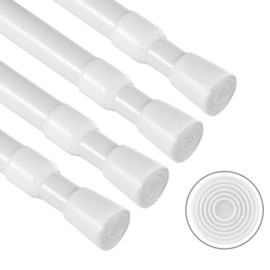 Upgrade Tension Rod, OEH Tension Rods, No Drilling Rustproof Tension curtain rod, Spring Adjustable Tension Rods for Window, Bathroom, Closet, Kitchen, Doorway, 0.9" Diameter (22"to 35"-4PCS)