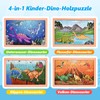 Wooderma Children's Dinosaur Puzzle, Dinosaur Puzzle for Children from 3