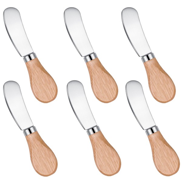 Gosodeny 6 Pcs Cheese Spreader Knives Stainless Steel Butter Spreader