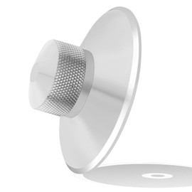 YuanYong Audiophile Record Player Weight Stabiliser 380G Stainless Steel Record Weights with Soft Base Padding Stabilising Speed for Turntable, Vinyl Disc Player (Silver)