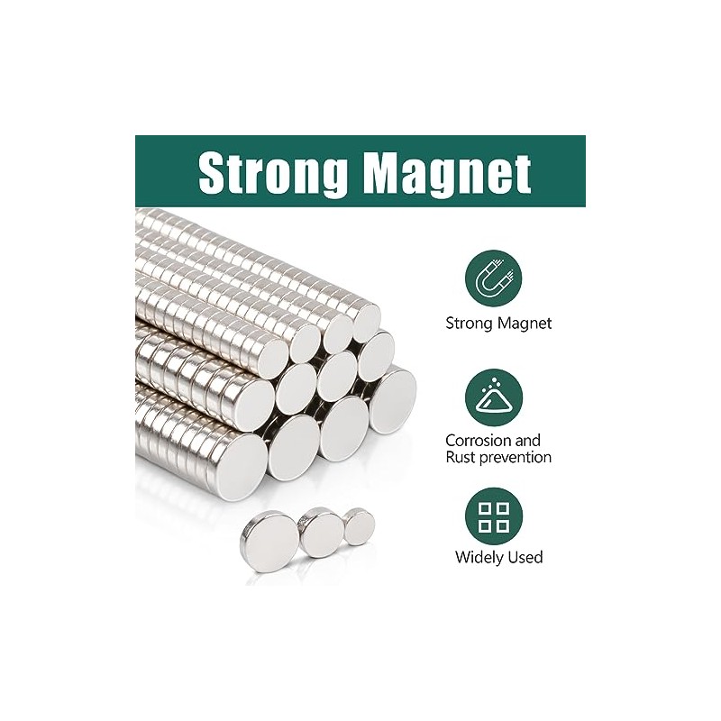 330 Pcs Small Neodymium Disc Magnets Strong, 3 Different Mini