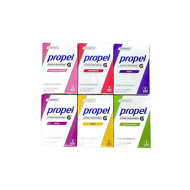 Propel Powder Packets Drink Mix, Variety Pack, 6 Flavors, Grape,