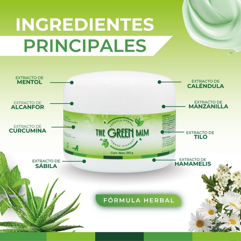 Bálsamo Verde Herbal, Fórmula Herbal, 250 g