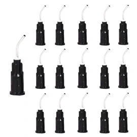 100Pcs Blunt Tip Needle, Bent Blunt Dispensing, Disposable Dental Irrigation Fluid Needle Tips for Oil or Glue Applicator (19G)