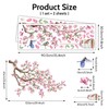 Jiusely Large Pink Flower Tree Branch Wall Stickers, Pink Cherry