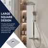 2pcs Square Shower Arm Cover Plate, Stainless Steel Shower Arm