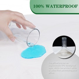 Safe and Sound Zipper Waterproof Pillow Protector, Bamboo Viscose King Size Breathable Soft Pillow Cover Case, Zippered Hotel Quality Pillow Case Encasement (20x36 inch, 2 Pack, White)