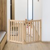 LZRS 2-Panel Wooden Free Standing Foldable Dog Gate Indoor –
