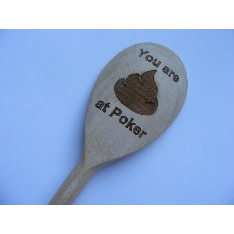 FastCraft NEW ENGRAVED POKER WOODEN SPOON LOSER LAST BOOBY PRIZE