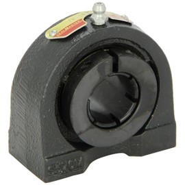 Sealmaster TB-16T Tapped Base Pillow Block Ball Bearing, Non-Expansion Type, Normal-Duty, Regreasable, Skwezloc Collar, Felt Seals, Cast Iron Housing, 1" Bore, 1-7/16" Base to Center Height, 2" Bolt Hole Spacing Width