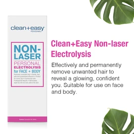 Clean + Easy Electrolysis Machine for Permanent Hair Removal - Non-Laser, Painless Electrolysis Hair Removal for Face & Body, At-Home Remover Device