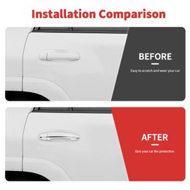 SQQP Exterior Door Handle Cover Kit Compatible with Toyota 4Runner 4WD N280 Prado J150 2010-2024 Front Rear Driver Passenger Side(No Smart Key Holes Chrome)