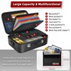 Fireproof Document Box Hard Case with Lock, Multi-Layer Fire Proof