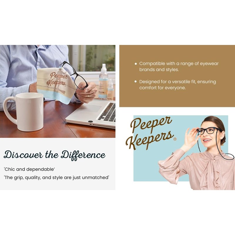 Peeper Keepers Eyeglass Retainer & Sunglass Holder Supercord Adjustable, Rasta