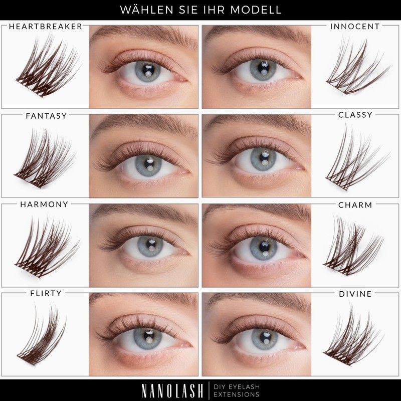 Set for Cluster Eyelashes for DIY Eyelash Extension at Home