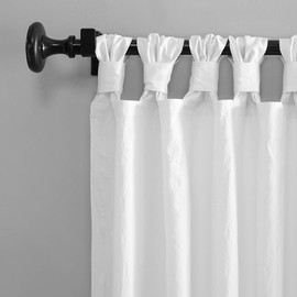Archaeo Washed Cotton Twist Tab Curtain, 52" x 108", White