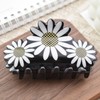 White Daisy Hair Claws Non Slip Medium Thick Hair Claws