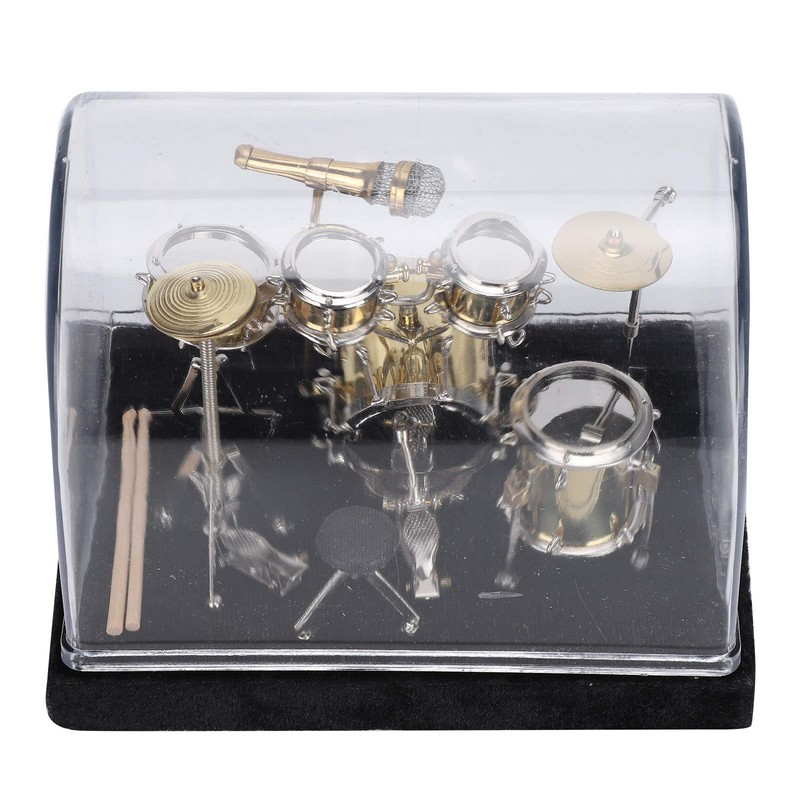BORDSTRACT Mini Drum Set Model, Musical Instrument Display Kit for