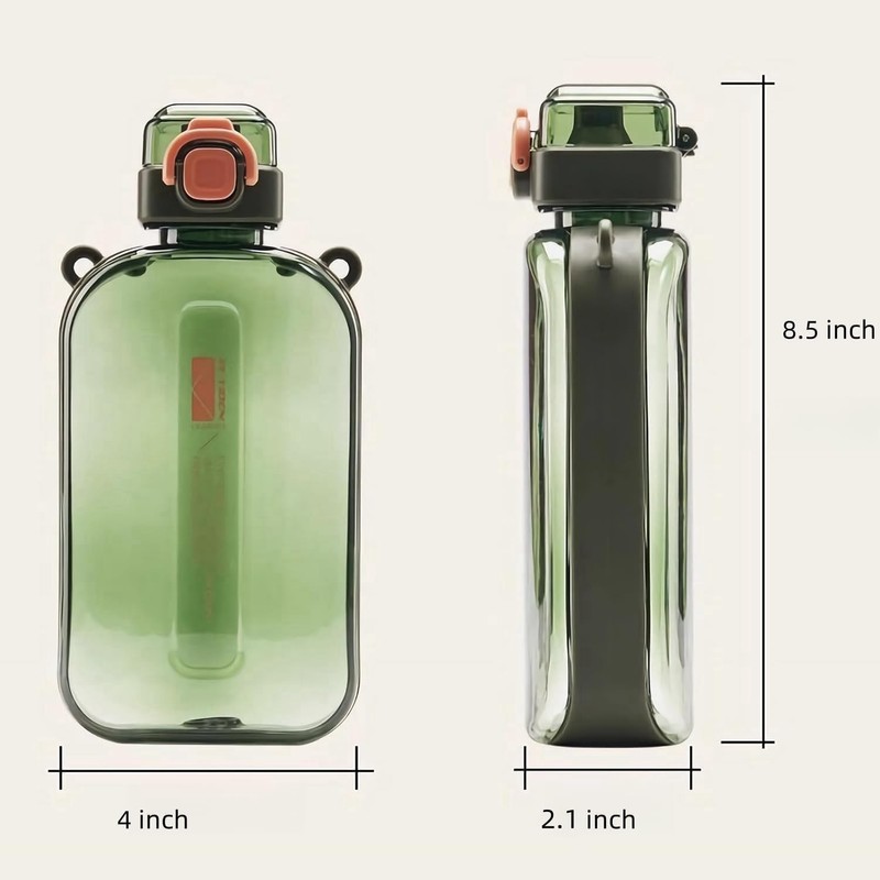 excvalues 24 oz Flat Square Bottle Travel Flask Portable BPA