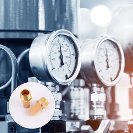 TEHAUX 8pcs Brass , Sintered Bronze Pneumatic - 1/4 Npt Silnecer Breather Vent - 1/2 Male Thread Sintered Pneumatic All Bronze Brass G1