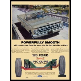 1965 Ford Pickup Trucks New Metal Sign: Twin I Beam - Powerfully Smooth!