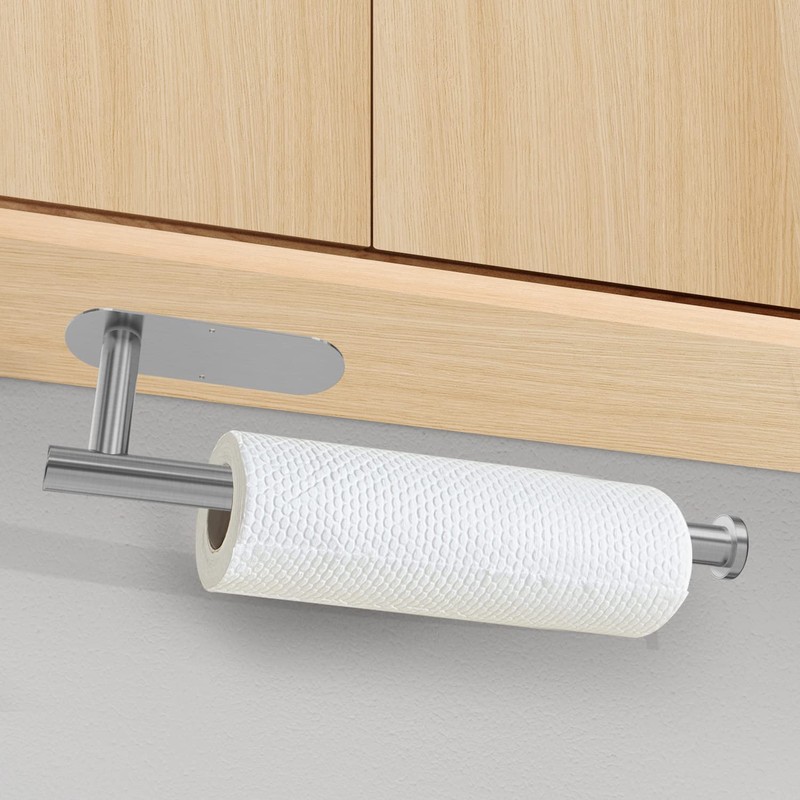 DEKAVA Paper Towel Holder Under Cabinet for Kitchen, Adhesive Paper