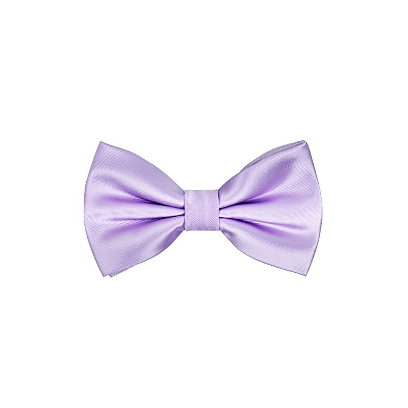 Alizeal Mens Solid Color Adjustable Bow Ties, Lilac