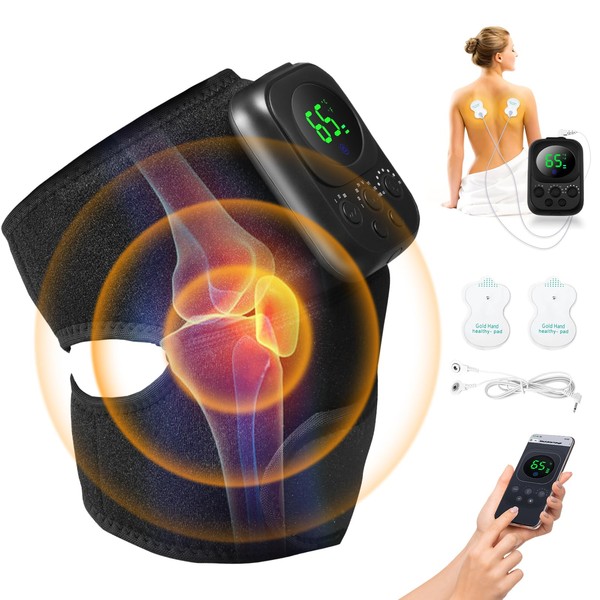 Heated Knee Massager with 6 Heating & 8 EMS Levels,