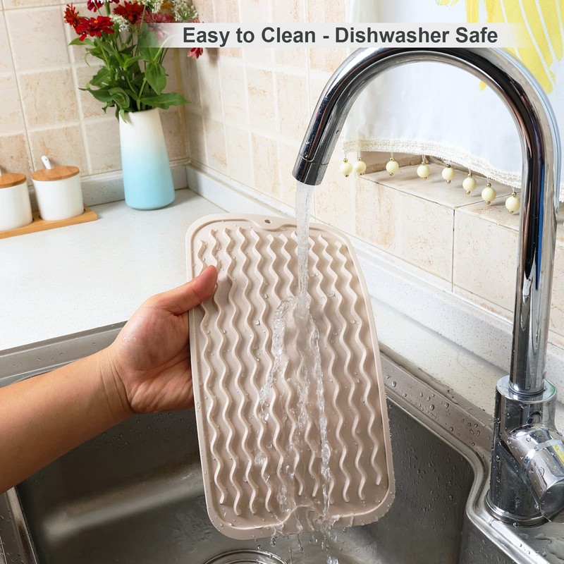 ZLR Silicone Sponge Holder & Sink Caddy Tray (6" x
