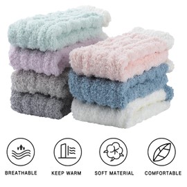 Passionbility Fuzzy Socks for Women - Fluffy Socks Women, Cozy Socks for Women, Womens Fuzzy Socks Super Soft Comfort Slipper Socks of Coral Fleece for Winter