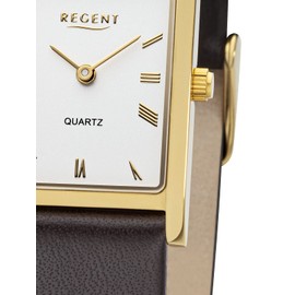 Regent Damen Analog Quarz Uhr mit Leder Armband 12100770