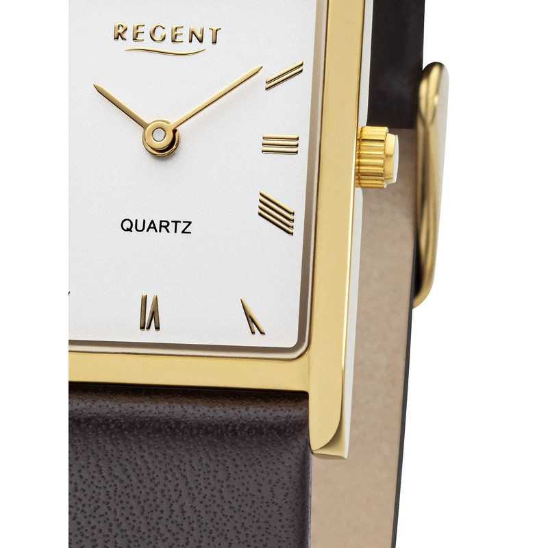 Regent Damen Analog Quarz Uhr mit Leder Armband 12100770