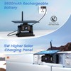 Magnetic Solar Wireless Backup Camera for Truck, 5 Inch No-Drill