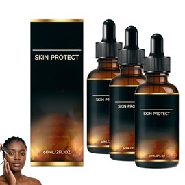 Skin Protector Facial Serum for Black Women, Hydrating Firming Face Serum with Black Castor Oil (3PCS)