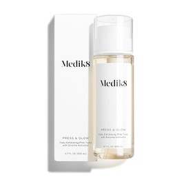 Medik8 Press & Glow Daily Exfoliating Pha Tonic Con Activador De Enzimas - Tóner De Ácido Polihidroxilado - Exfoliante De Limpieza Suave Para Aclarar, Tonificar La Piel Y Enrojecer - Para Piel De Vidr